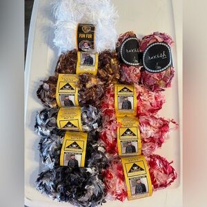 YARN!!! Fun Fur and Ravish Yarn Bundle-12 skeins